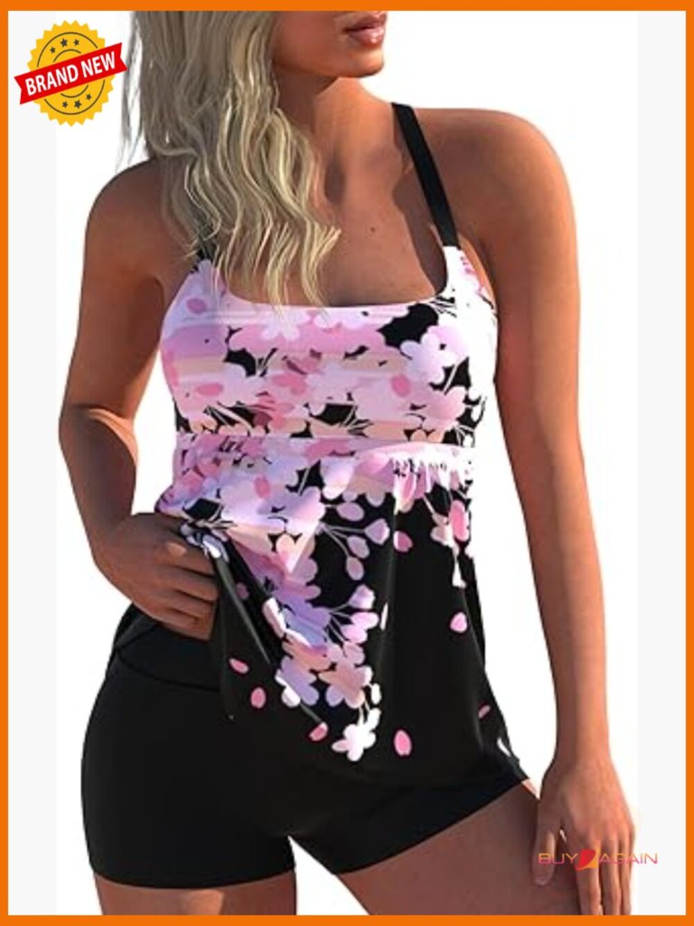 Two Piece Tankini Swimsuits for Women Modest Coverage Bathing Suit A-line Tank